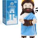 Yelakey Jesus Plush Talking Doll with Halo,Speak 20 Bible Verses & 20 Songs,13.4" Interactive Hymn Stuffed Plushie Perfect Religious Gift for Kids Sunday School & Easter Celebrations