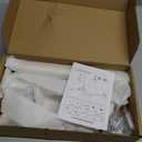 KLJKPA Bathroom Accessories Set, 4 Pieces White Bathroom Hardware Set, 24 inch Towel Bar, Towel Racks for Bathroom, Robe Towel Hooks, Toilet Paper Holder Wall Mounted