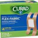 Curad Fabric Adhesive Knuckle Bandages, Finger Bandages for Knuckles (Pack of 100), Natural (100 Count (Pack of 1))