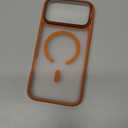 VOFATA [Upgraded Full Camera Protection] for iPhone 17 Pro Max Case with Camera Cover Stand [Fit for MagSafe][10FT Mil-Grade Protection] Translucent Magnetic iPhone 17 Pro Max Phone Case, Orange