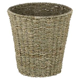 hardcometrue Boho Wicker Trash Can,Waterproof Bathroom Trash Can Hand Woven Wicker Waste Baskets for Kitchen Office Bedroom