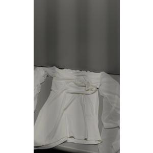 Avidlove Women Mesh Tops Rhinestone Tops Long Bell Sleeve Blouses Glitter Shirts Sexy Clubwear Outfits XL