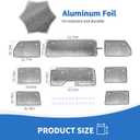 RAZPOY JL Windshield Sunshade, 8PCS Side Window Sun Shade Compatible with 2018-2024 Jeep Wrangler JL 4-Door