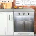 Stainless Steel Dragonfly Magnetic Sticker Dishwasher Cover Kitchen Decor,23x26inch Dishwasher Magnet Cover,Sliver Metal Dishwasher Decal,Refrigerator Panel,Magnetic Dishwasher Sticker