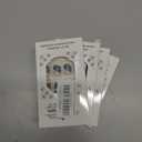 4 x IMSOHOT Short Square Press on Nails Blue Flower Fake Nails with Design Summer Floral Glue on Nails Glossy Reusable Full Cover Squoval Artificial False Nails for Women Girls 24Pcs