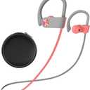 Stiive Bluetooth Headphones, Wireless Sports Earbuds IPX7 Waterproof with Mic, Stereo Sweatproof in-Ear Earphones, Noise Cancelling Headsets for Gym Running Workout, 16 Hours Playtime - PinkGrey