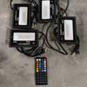 RGB Flood Light Outdoor 25W 4 Pack, DIY Color Changing Christmas Lights Outdoor Patio Floodlights with Remote, IP66 Waterproof RGB Spot Light Timing Uplights for Events Party Stage Light