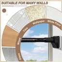 YNL Tension Curtain Rod No Drilling, 41-173 Inch Extra Long Heavy Duty Tension Rod, One-Click Adjustable Shower Curtain Rods, Outdoor Rods for Patio/Bathroom/Window, Renter Friendly, Non-Slip, Black
