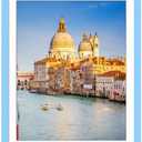 wyooxoo 18x24 Poster Frame Made Of Solid Wood Blue Picture Frames Display Pictures 16x20 with Mat or 18x24 Without Mat Colorful Frame For Horizontal Vertical Wall Mounting