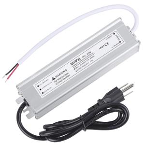 LED Driver 60 Watts 24V DC Low Voltage Transformer Waterproof IP67 LED Power Supply, Adapter with 3-Prong Plug 3.3 Feet Cable for Any 24V DC led Lights, Computer Project, Outdoor Light