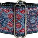 Martingale dog collar for Greyhound Saluki Whippet and other breeds with similar neck 2" wide (L 14"-18")