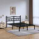 SHOANED 14 Inch Metal Bed Frame - Full Size Heavy Duty Bedframe with Headboard Black Basic Steel Slats Platform No Box Spring Needed/Easy Assembly/Noise Free