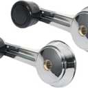 OCPTY Door Handles Window Crank Handle Side Replacement fit for 1984-1991 for Jeep Grand Wagoneer Chrome/Black 2pcs