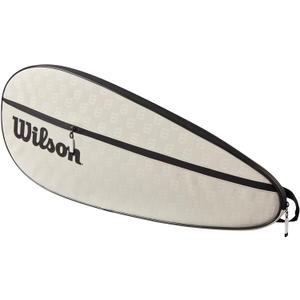 WILSON Premium Tennis Racket Cover - Holds 1 Racket, Cream