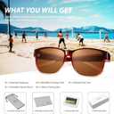 URUMQI Polarized Sunglasses Fit Over Glasses for Men Women, Oversized Square Shades UV400 Protection