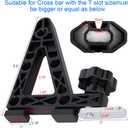 Aero Load Stops T-Slot Load Stops - 2 Pack - Die Casting Aluminum Material Aluminum Anti-Slip Crossbar Clamps for Ladder, Kayak, Firewood, Skis - Tool-Free Installation for Truck Bed Bars
