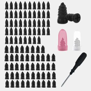 3 x Tyre Repair Nail Kits for Motorcycle Car Scooter, 100PCS | Rubber Tubeless Tire Puncture Repair Tool Set, Glue Repair Tire Film Nail, Easy Install Repair Kit, Universal Fit
