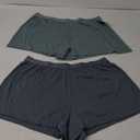 Hanes Women's Originals Sleep, 2-Pack, Comfy wear Super soft Rib Lounge Shorts, Loungewear Pack (X-Large, Stargazer Grey/Faded Sage Green)