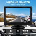 Backup Camera Monitor Only - 5 Inch HD Image Back up Camera Screen for Cars Trucks SUVs Vans RVs Trailers Campers, Dashboard/Windshield Installation, 12V/24V, Camera Not Included (5 Inch)