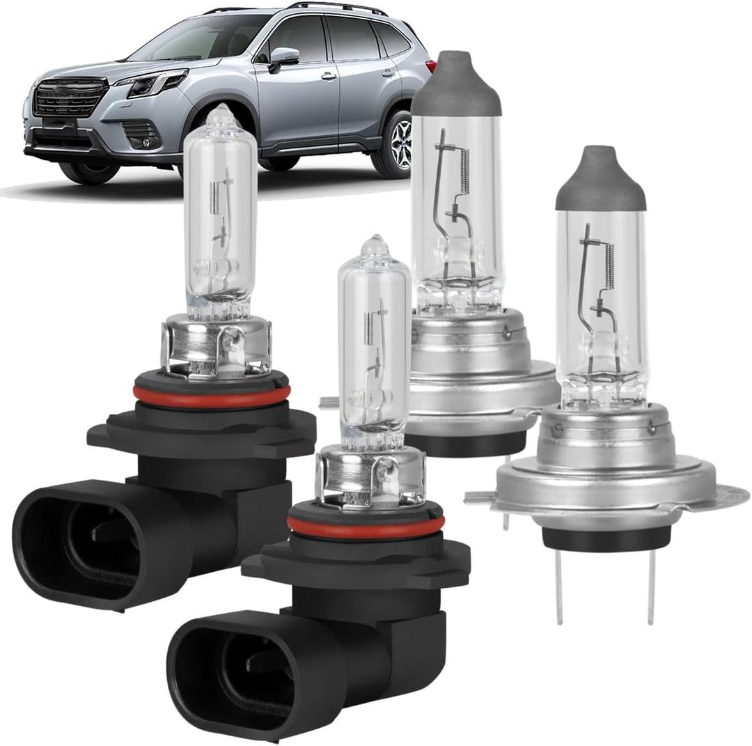 RXTSQI 9005 High Beam+H7 Low Beam,Fit for 2005-2014 Subaru Outback Light Bulbs,3400K 5500LM High Low Beam,High Performance Replacement Bulb,Mini Size,Pack of 4