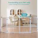 Freestanding Dog Gate with Door for Indoor & Outdoor, 36'' Tall