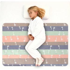 Pee Pads for Kids, Toddler Bed Mattress Protector - Waterproof Washable Bedwetting Potty Training, Reusable Crib Protector Cover and Incontinence Mats for Sheets (Green Deer​, 34 x 52 Inch)