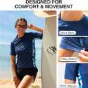 Kanu Surf Women's Breeze UPF 50+ Short Sleeved Active Rashguard & Workout Top (Blue, XS)