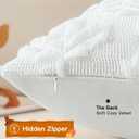 2 x Artscope Maple Leaf Fall Pillow Covers 18 x 18 Set of 2 Decorative Autumn Harvest Holiday Throw Pillow Cases Soft Plush Faux Fur Couch Cushion Case for Farmhouse Sofa Bed Room Home Decor-White