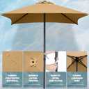5ft Crank Mini Square Patio Umbrella Balcony Beach