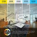 HALO HLBT 6 Pack 6 in Slim LED Recessed Light Trim with Selectable Color Temperature 2700K, 3000K, 3500K, 4000K, 5000K Dimmable Wet Location Indoor Outdoor New Construction Remodel - HLBT609FS5-6PK