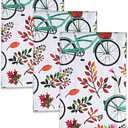 Cotton Carnival Kitchen Towels, Printed Kitchen Dish Cloth, 100% Ring Spun Cotton Tea Towels, Super Absorbent Dish Towels of Size 17.7 X 27.5 in Bicycle Printed Ultra Soft Kitchen Towels Set of 3