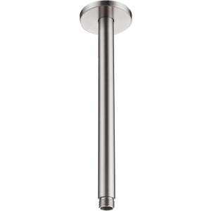 12 Inch Ceiling Mounted Shower Arm with Large Flange, Brushed Nickel, Made of 304 Stainless Steel, Straight Shower Pipe for Morden Bathroom