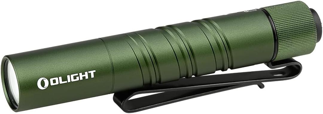OLIGHT I3T 2 EOS Pocket EDC Flashlight, 200 Lumens Compact Bright Handheld Flash Lights, Dual-Output Tail Switch with AAA Battery and Two-Way Pocket Clip for Camping and Hiking (OD Green)