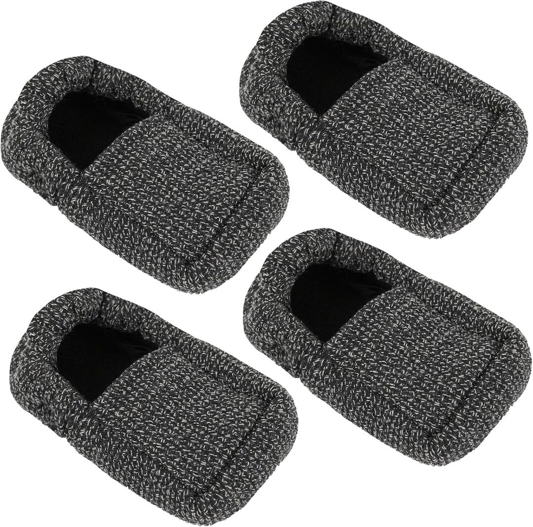 Vive Walker Ski Glide Covers 4 PCS - Accessories for Folding Walkers - Heavy Duty Removable Padded Replacement Caps for Seniors - Precut Padding, Rollator Tennis Ball, Feet Sliders for Indoor, Outdoor