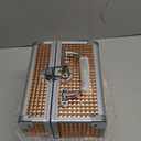 FRENESSA Makeup Case Train Case Portable Makeup Box with Mirror Lock Box Travel Cosmetic Train Cases Hard Makeup Organizer for Nail Craft Storage Vanity for Girl Rose Gold