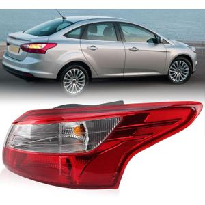 Tail Light Compatible with Ford Focus Sedan 2012 2013 2014 with Bulb Replace FO2819151 (Right Passenger Side)