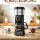 Morpilot 2-Way Coffee Maker, Compatible with K-Cup Pods or Grounds, Compact Drip Coffee Machine with 20oz/600ml Carafe Sizes, 4 Temperature Settings, 60 Min Keep Warm
