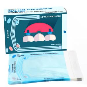 LA MIERE 200P 3.5"X 5.25" Self Sterilization Pouches for Dental Offices, Autoclave Pouch (3.25"x 5")