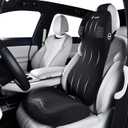 FLORICH Car Seat Cushion and Lumbar Support Headrest Pillow Memory Foam Ergonomic Car Cushion Back Neck Support Pillow Sciatica & Back & Tailbone Pain Relief Cushion for Car Seat Driving, Black