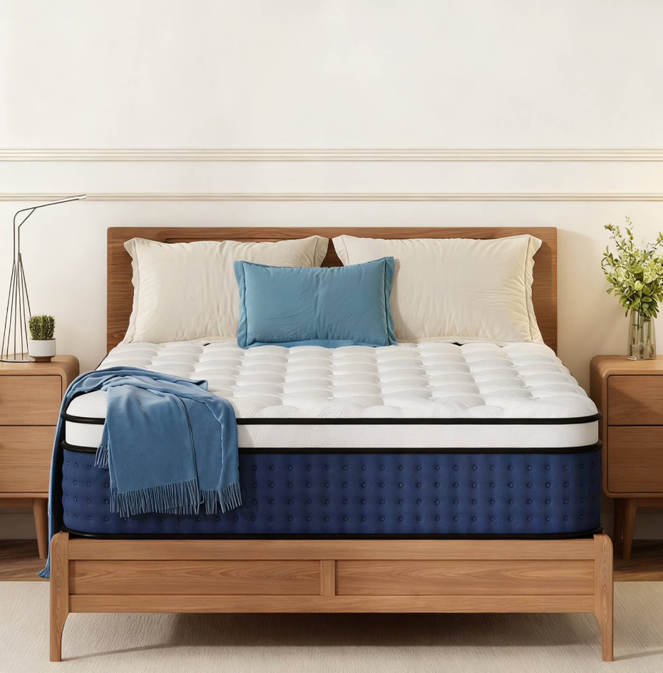 Firm King Mattress, [Enhanced] 12 Inch King Size Hybrid Mattress with Gel Memory Foam & Independent Pocket Springs, Pressure Relief, Strong Edge Support, 365Night Trial, CertiPURUS