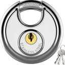 Puroma Keyed Padlock, Stainless Steel Locker Lock Heavy Duty Locks with 3 Keys, Waterproof Outdoors Gate Storage Unit Lock with 3/8 Inch Shackle for Warehouse, Gym Storage Locker (1 Pack)