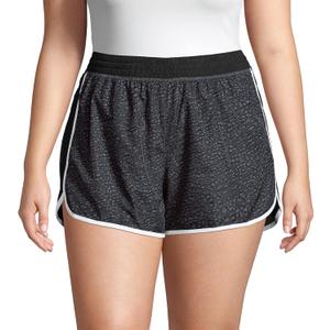 Just My Size Women's Active Plus-Size Woven Running Shorts, Moisture-Wicking Shorts, 4" (1X, Spot on Grey)