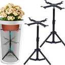 Adjustable Plant Risers for Inside Pots, 12-22" Rise Planter Inserts for Large Pots, Planter Lift Stand Pot Filler Plant for Indoor Outdoor Tall Taper Planters Containers (4.3-8.6" Top, Set of 2)