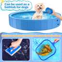 Foldable Dog Pool, 71 in Large Sprinkler Pool with Cover for Dog, Heavy Duty Dogs Splash Pad with Sprinkler Bathtub for Large Medium Small Pets Summer Outside Water Playing