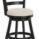 Hillsdale Laymon Wood Kitchen Counter Height Swivel Stool, Black