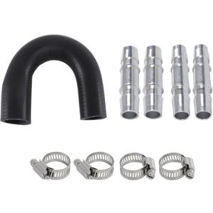 labwork Aluminum Engine Heater Core Kit with 5/8 inch 3/4 inch Hose Replacement for Most Common Heater Hoses 626-001
