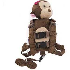 2 in 1 Female Orangutan Toddler Safety Harness Backpack Children's Walking Leash Backpack Toddler Leash for 1-3 Years Old Kid Leash for Girls