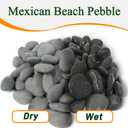 Quibbay 45 LB Mexican Beach Pebbles - 1-2 Inch Decorative River Rocks for Landscaping, Garden Paving, Plant Rocks, Crafting, Walkways, Backyard, Grey Natural Unpolished Bulk Stones