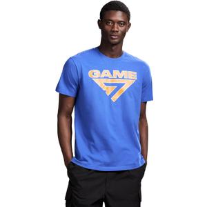 GAME 7 Men's Short Sleeve Lightweight Graphic Logo Crew Neck Cotton T-Shirt (M)