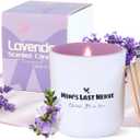 2 x Mom's Last Nerve Funny Gifts Candle for Mom, Lavender Scented Candle | 40 Hours Burning Time Soy Wax Jar Candles Long Lasting Birthday